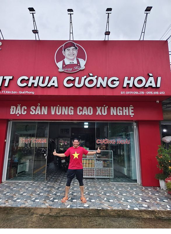 Mặt tiền cửa hàng Thịt Chua Cường Hoài – Đặc sản vùng cao xứ Nghệ